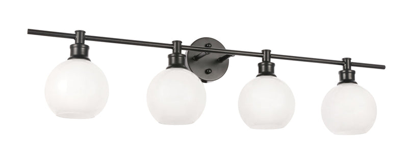 media image for Collier 4 Light Bath Sconces Living District Ld2322Bk 68 216