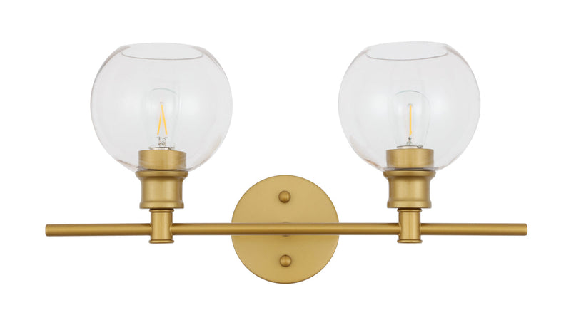 media image for Collier 2 Light Bath Sconces Living District Ld2314Bk 9 296