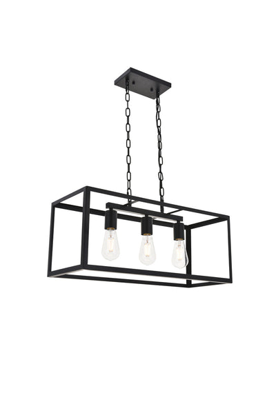 product image for Resolute 3 Light Pendant Living District Ld4061D25Bk 15 82