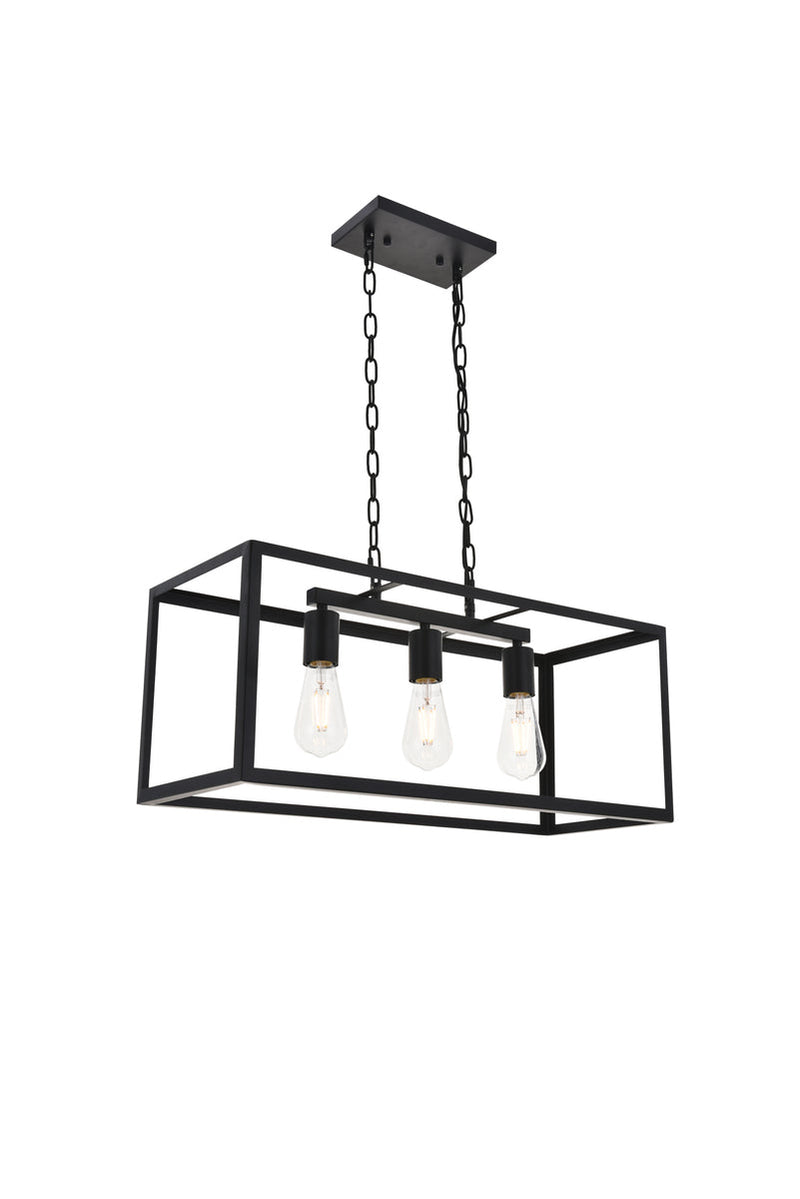 media image for Resolute 3 Light Pendant Living District Ld4061D25Bk 15 243