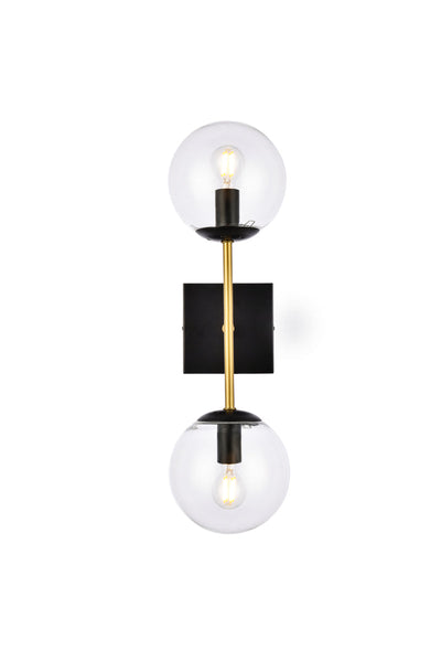 product image for Neri 2 Light Bath Sconces Living District Ld2357Bk 4 73