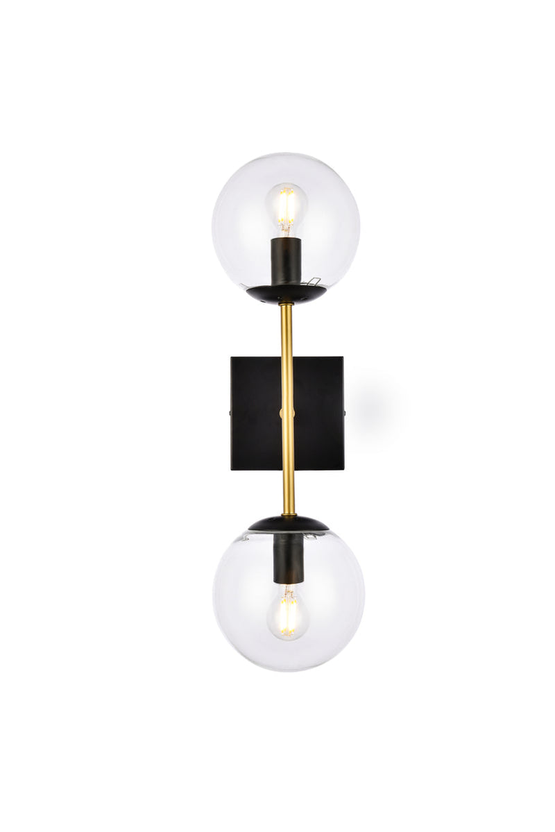 media image for Neri 2 Light Bath Sconces Living District Ld2357Bk 4 284