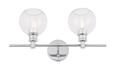 product image for Collier 2 Light Bath Sconces Living District Ld2314Bk 17 99