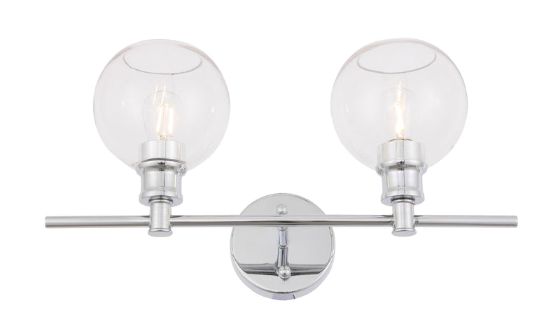 media image for Collier 2 Light Bath Sconces Living District Ld2314Bk 17 241