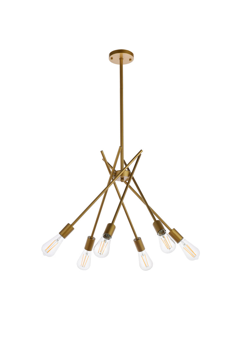 media image for Lucca 6 Light Pendant Living District Ld640D23Bk 18 218