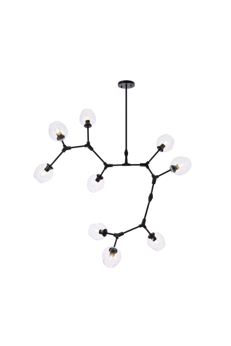 media image for Cavoli 9 Light Chandelier Elegant Lighting 1712G79Bk 1 20