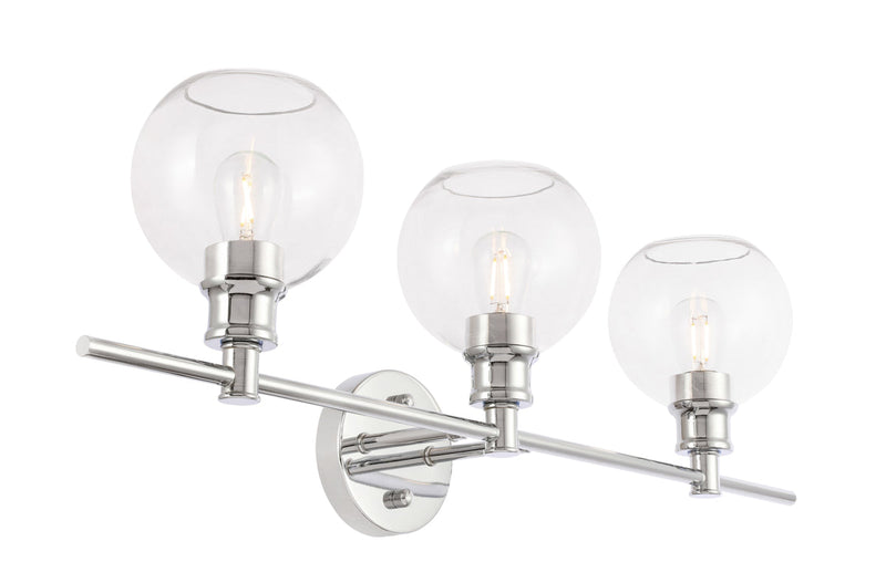 media image for Collier 3 Light Bath Sconces Living District Ld2318Bk 41 247