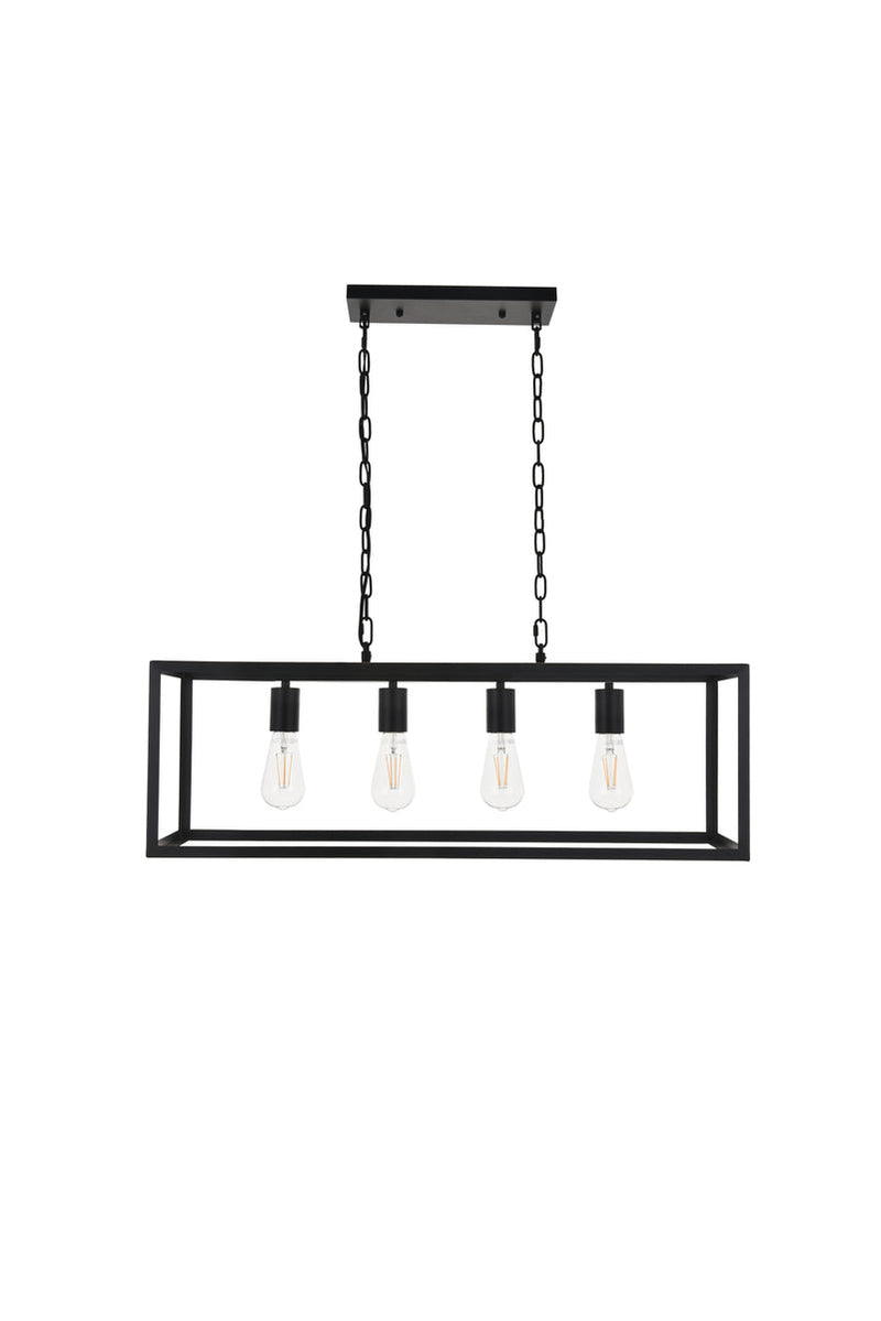 media image for Resolute 4 Light Pendant Living District Ld4061D32Bk 6 228