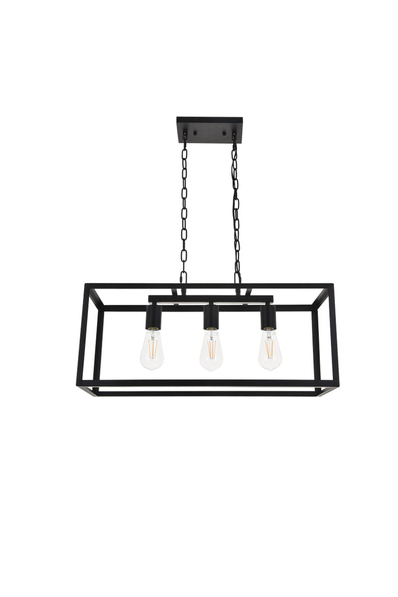 media image for Resolute 3 Light Pendant Living District Ld4061D25Bk 12 257