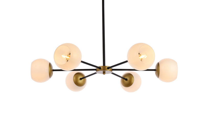 media image for Briggs 6 Light Pendant Living District Ld644D30Bk 21 235