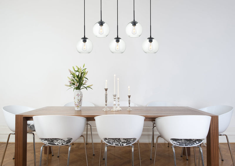 media image for Baxter 5 Light Pendant Living District Ld2226Bk 33 240