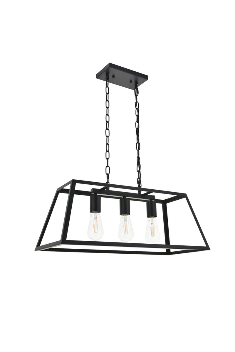 media image for Resolute 3 Light Pendant Living District Ld4061D25Bk 10 246