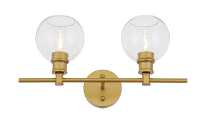 product image for Collier 2 Light Bath Sconces Living District Ld2314Bk 15 78