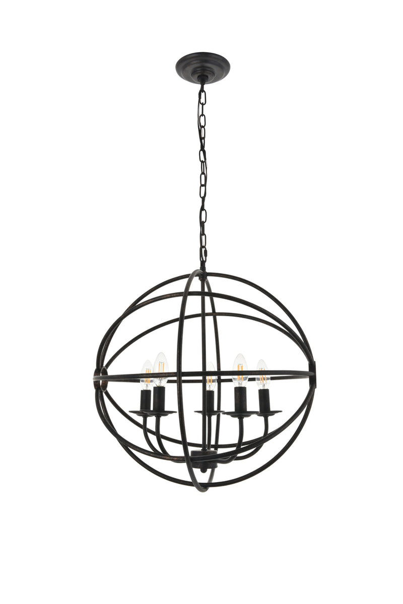 media image for Octavia 5 Light Pendant Living District Ld4006D20Brd 14 23