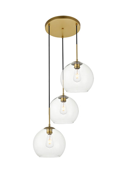 product image for Baxter 3 Light Pendant Living District Ld2208Bk 24 96