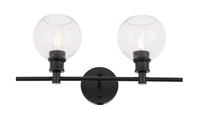 product image for Collier 2 Light Bath Sconces Living District Ld2314Bk 13 15