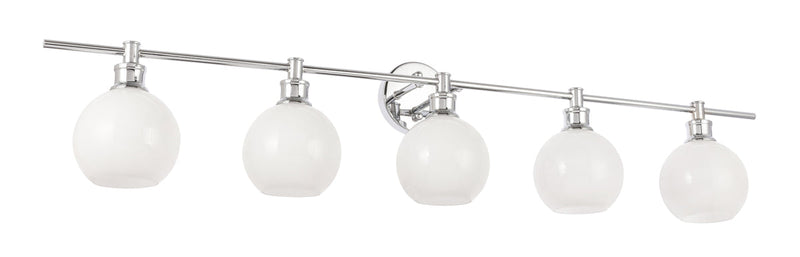 media image for Collier 5 Light Bath Sconces Living District Ld2326Bk 67 258