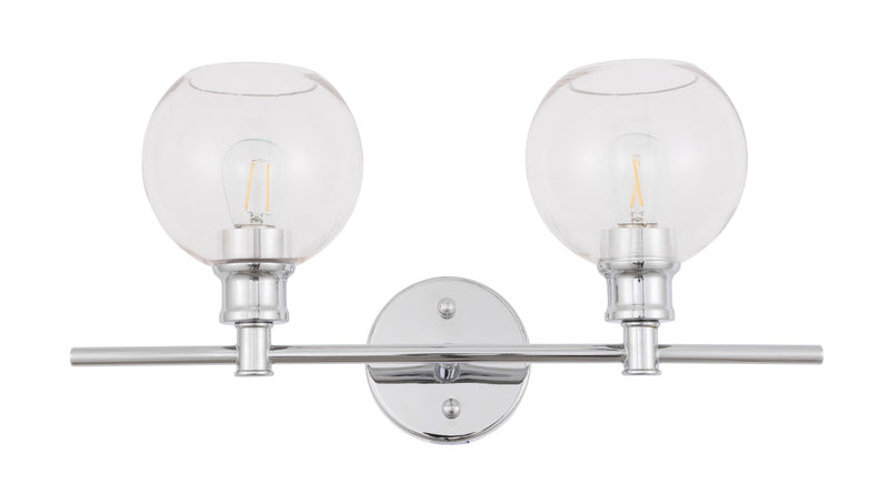 media image for Collier 2 Light Bath Sconces Living District Ld2314Bk 11 243