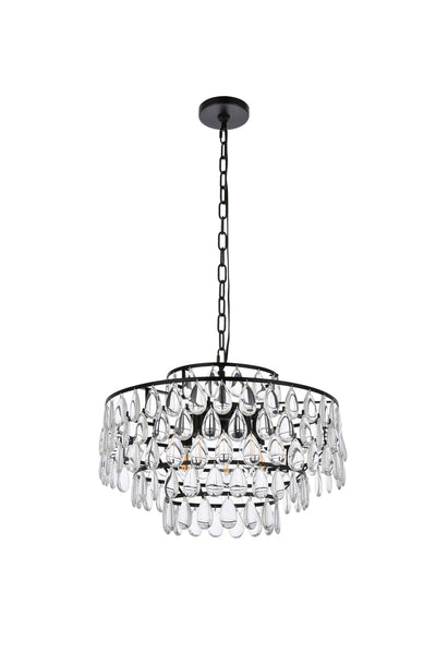 product image for Mila 5 Light Pendant Elegant Lighting 1102D18Bk 34 79