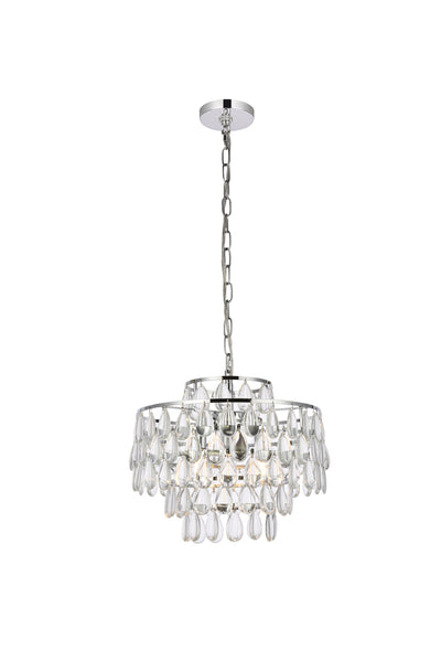 product image for Mila 3 Light Pendant Elegant Lighting 1102D12Bk 9 12