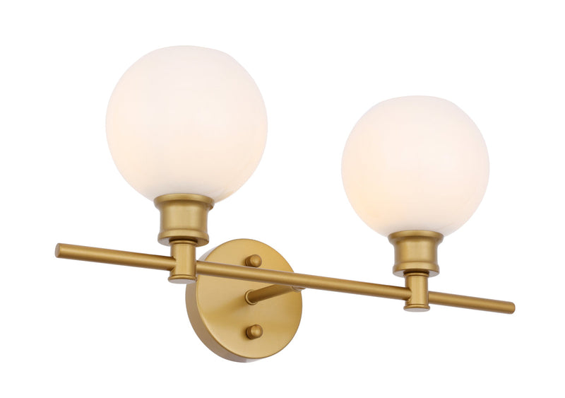 media image for Collier 2 Light Bath Sconces Living District Ld2314Bk 28 251