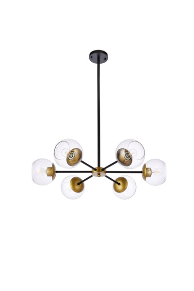 product image for Briggs 6 Light Pendant Living District Ld644D30Bk 61 88