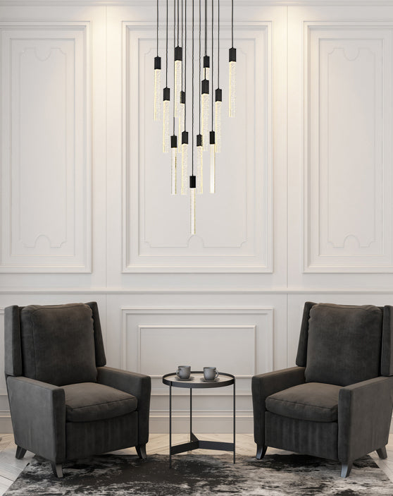 media image for Weston 13 Light Pendant Elegant Lighting 2066G26Bk 43 26