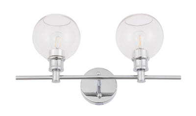 product image for Collier 2 Light Bath Sconces Living District Ld2314Bk 23 27