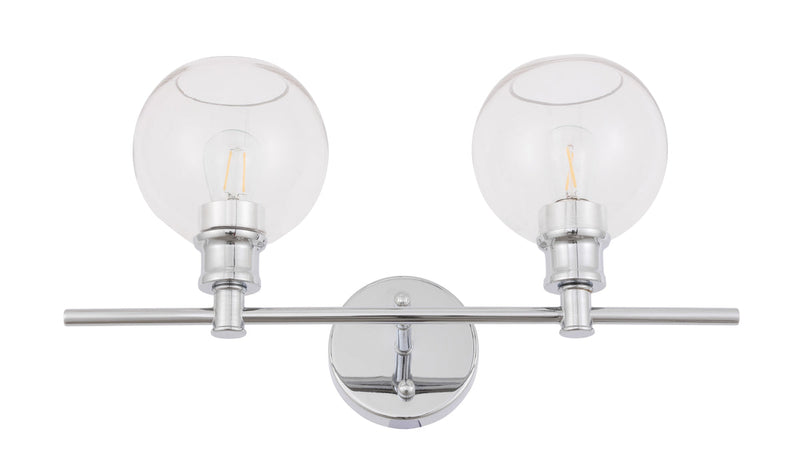 media image for Collier 2 Light Bath Sconces Living District Ld2314Bk 23 287