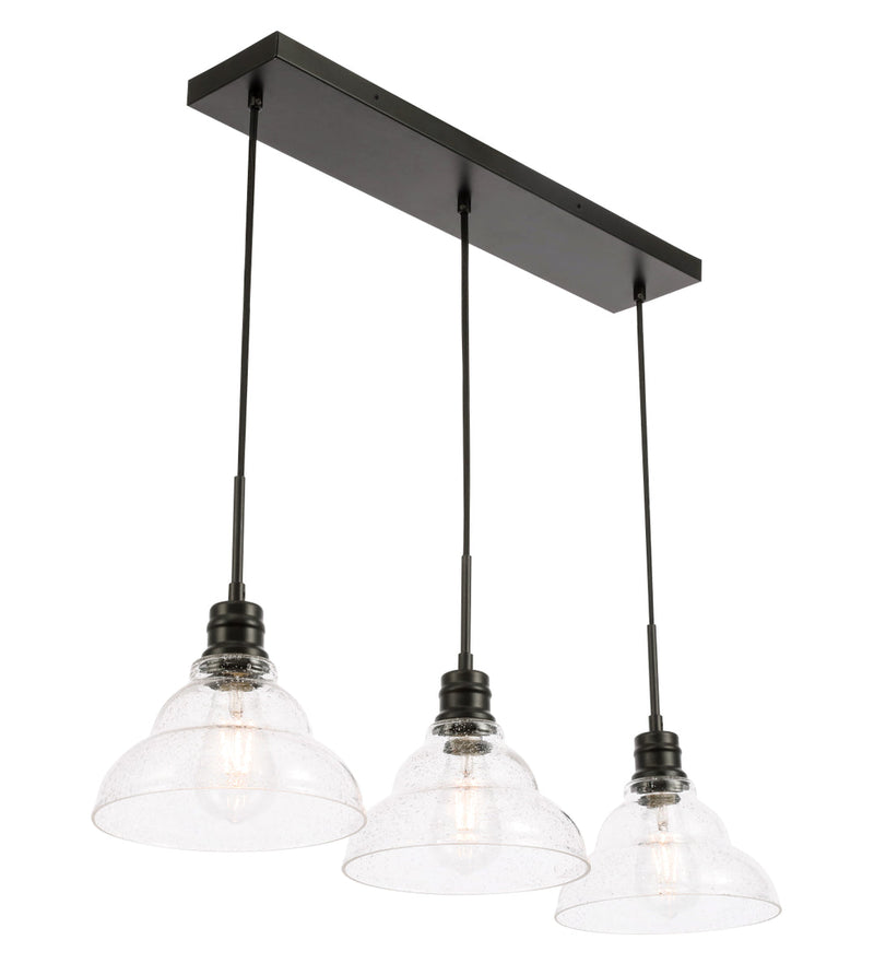 media image for Clive 3 Light Pendant Living District Ld6222Bk 16 269