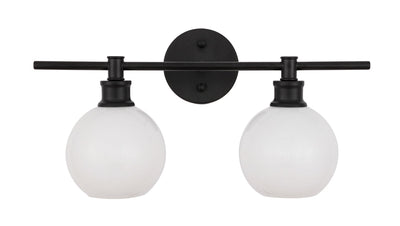 product image for Collier 2 Light Bath Sconces Living District Ld2314Bk 56 89