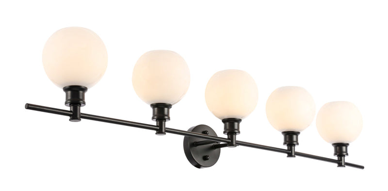 media image for Collier 5 Light Bath Sconces Living District Ld2326Bk 33 216