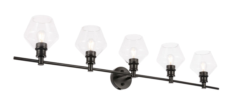 media image for Gene 5 Light Bath Sconces Living District Ld2324Bk 25 224