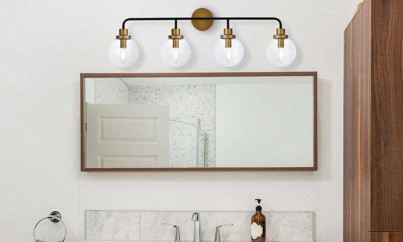 media image for Hanson 4 Light Bath Sconces Living District Ld7036W38Bk 44 271