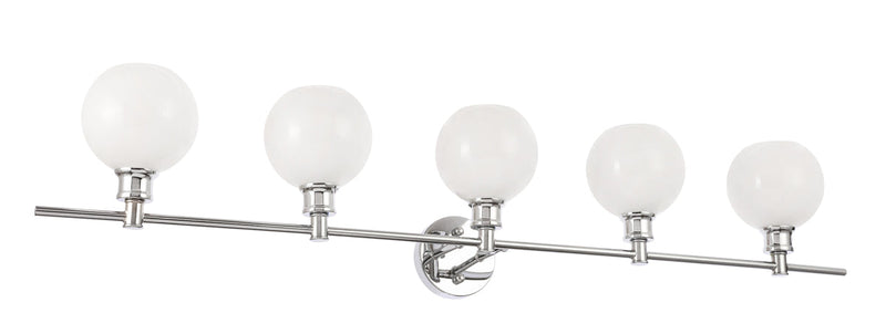 media image for Collier 5 Light Bath Sconces Living District Ld2326Bk 20 288