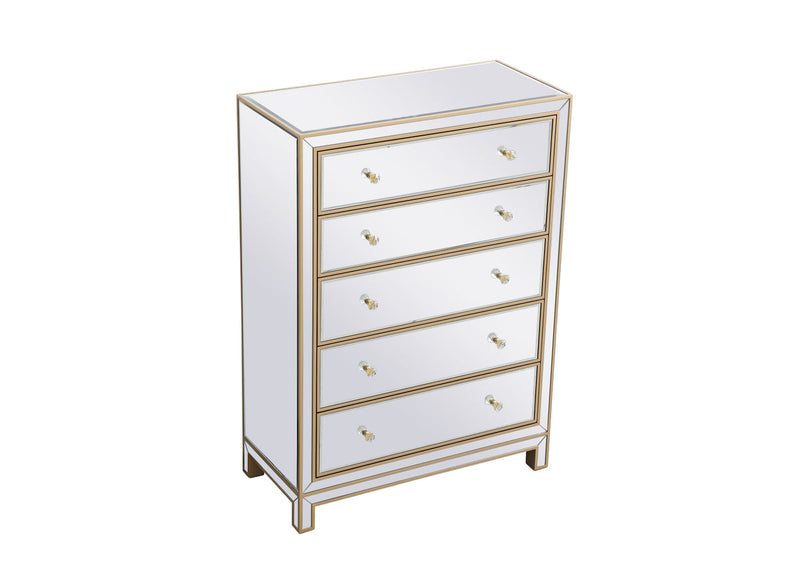 media image for Reflexion Cabinet Tall 5 Drawer Elegant Furniture Lighting Mf72026 18 28