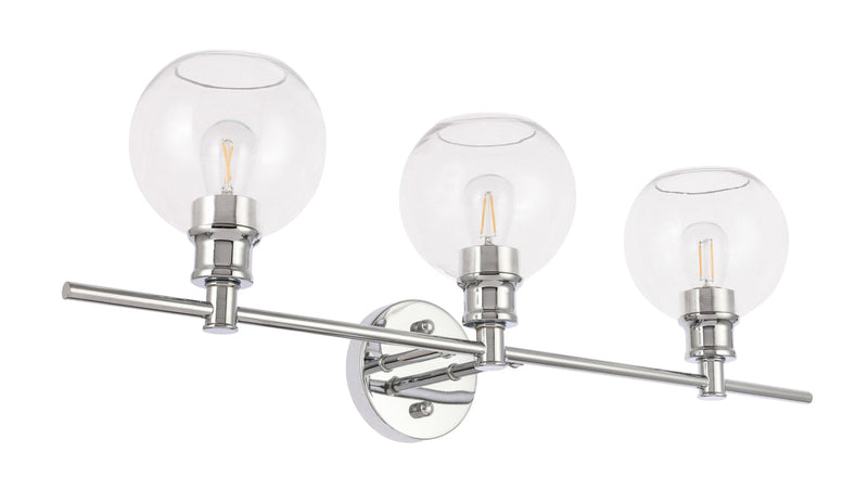 media image for Collier 3 Light Bath Sconces Living District Ld2318Bk 35 264