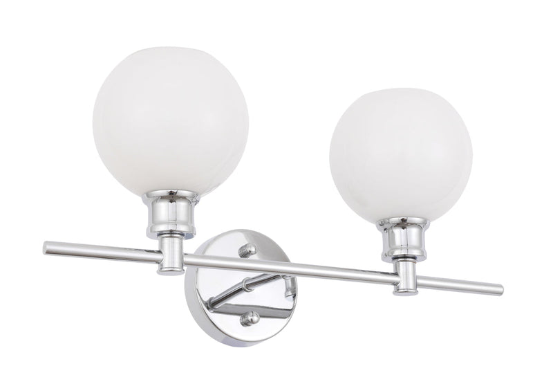 media image for Collier 2 Light Bath Sconces Living District Ld2314Bk 36 238