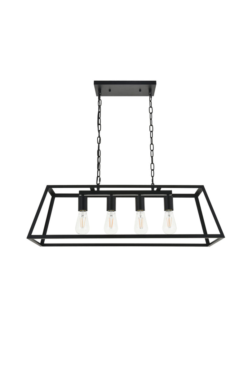 media image for Resolute 4 Light Pendant Living District Ld4061D32Bk 10 255