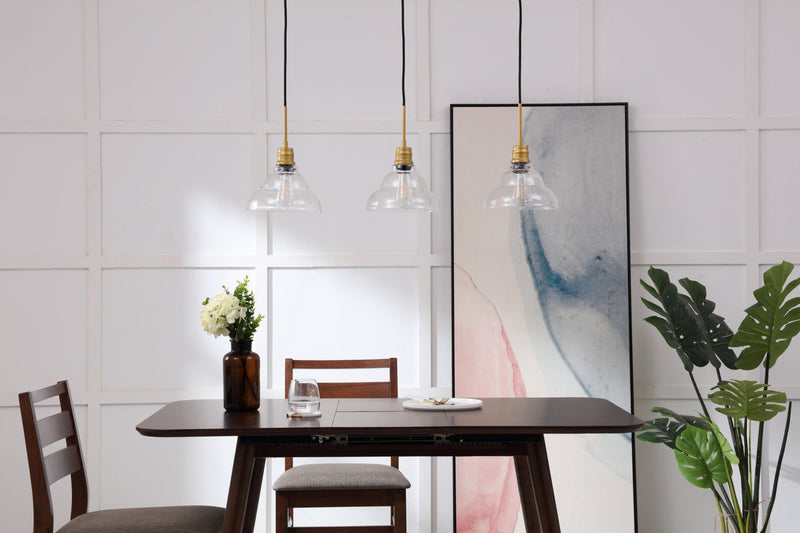 media image for Clive 3 Light Pendant Living District Ld6222Bk 41 248