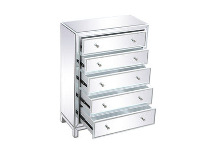 product image for Reflexion Cabinet Tall 5 Drawer Elegant Furniture Lighting Mf72026 30 97