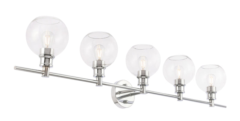 media image for Collier 5 Light Bath Sconces Living District Ld2326Bk 36 232