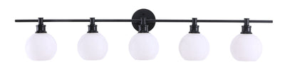 product image for Collier 5 Light Bath Sconces Living District Ld2326Bk 51 60