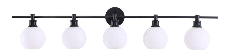 media image for Collier 5 Light Bath Sconces Living District Ld2326Bk 51 211