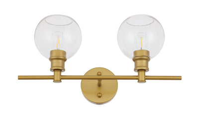 product image for Collier 2 Light Bath Sconces Living District Ld2314Bk 21 79