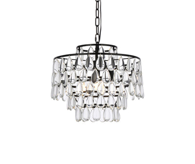 product image for Mila 3 Light Pendant Elegant Lighting 1102D12Bk 16 88