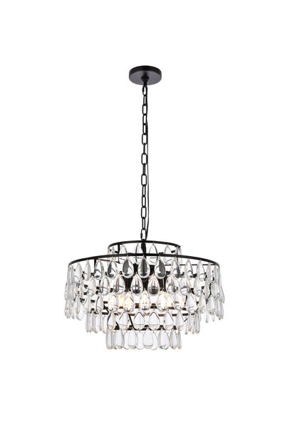 product image for Mila 5 Light Pendant Elegant Lighting 1102D18Bk 4 40