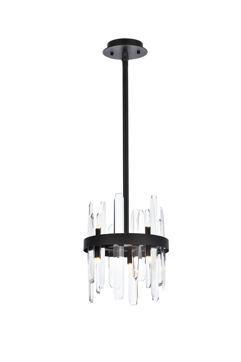 media image for Serena 6 Light Pendant Elegant Lighting 2200D10Bk 1 249