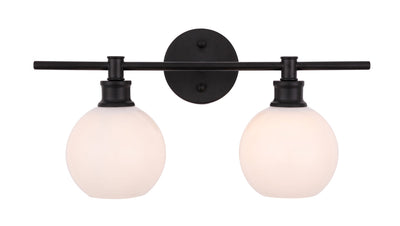 product image for Collier 2 Light Bath Sconces Living District Ld2314Bk 50 24