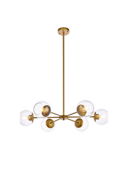 product image for Briggs 6 Light Pendant Living District Ld644D30Bk 5 31